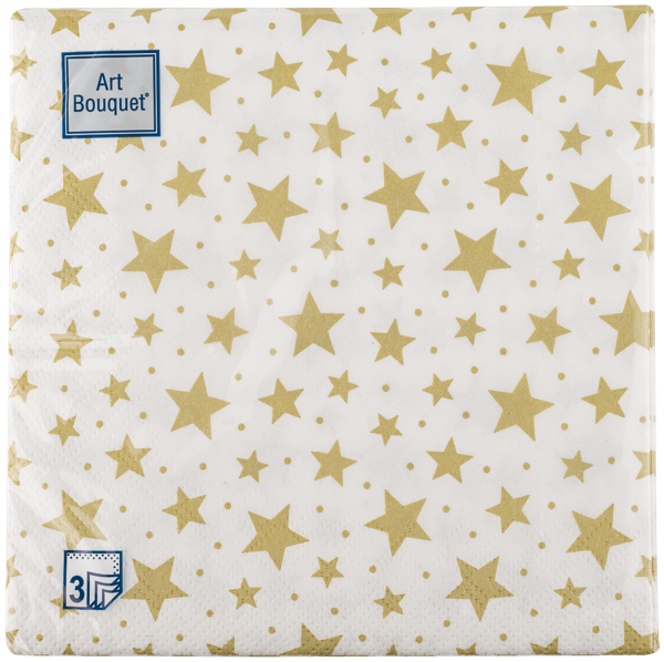 Изображение Салфетки 3х-слойные Арт букет новый год созвездие 33*33см Русская Бумага м/у, 20 шт