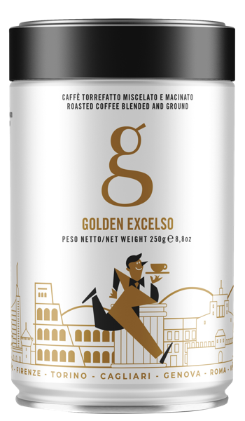 Изображение Кофе молотый Голден Бразилия Эксельсо 70% робуста Дакате Срл ж/б, 250 г