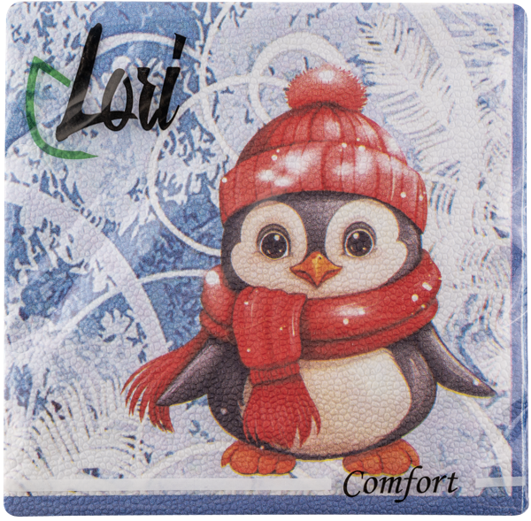 Изображение Салфетки 2х-слойные Лори новый год пингвин 33*33см Фабрика Люкс м/у, 16 шт