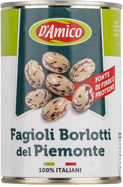 Изображение Фасоль Д Амико из Солерно Борлотти Пьемонте Д энд Д Италия ж/б, 400 г