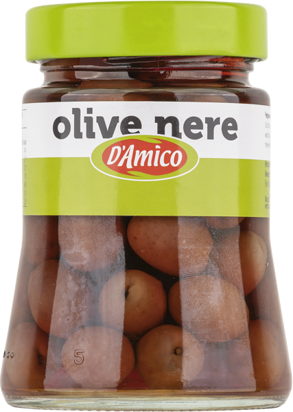 Изображение Оливки с косточкой Д Амико из Солерно черные Д энд Д Италия с/б, 300 г