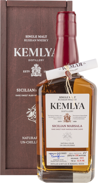 Изображение Виски односолодовый 3 года Кемля Сицилиан Марсала Саранский ЛВЗ п/у, 0,7 л