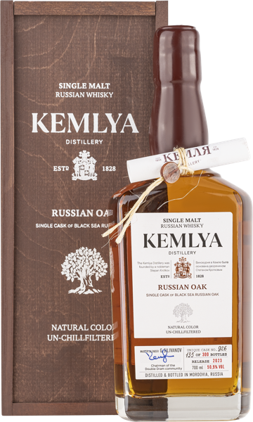 Изображение Виски односолодовый 3 года Кемля Рашен Оук Саранский ЛВЗ п/у, 0,7 л