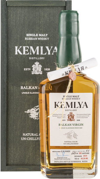 Изображение Виски односолодовый 3 года Кемля Балкан Верджин Саранский ЛВЗ п/у, 0,7 л