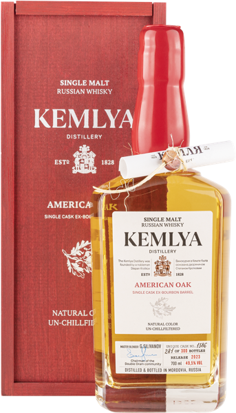 Изображение Виски односолодовый 3 года Кемля Американ Оук Саранский ЛВЗ п/у, 0,7 л