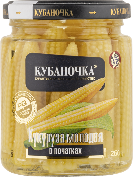 Изображение Кукуруза в початках Кубаночка Гранд-Стар с/б, 260 г