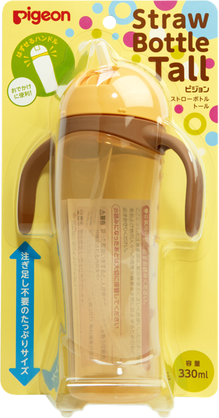 Изображение Поильник 330мл пластик Пиджен высокий с трубочкой Пиджен к/у, 1 шт