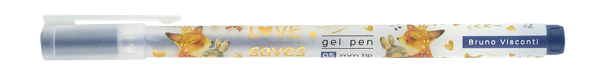 Изображение Ручка 0,5мм синяя гелевая Бруно Висконти уни райт лисичка зайчик Джи Си Эф Индастри , 1 шт