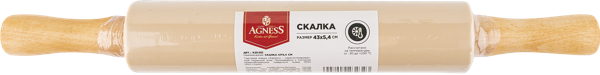 Изображение Скалка 43*5,4см силиконовая Агнесс бежевая Агнесс , 1 шт