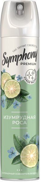 Изображение Освежитель воздуха Симфони премиум изумрудная роса Арнест АО ж/б, 300 мл