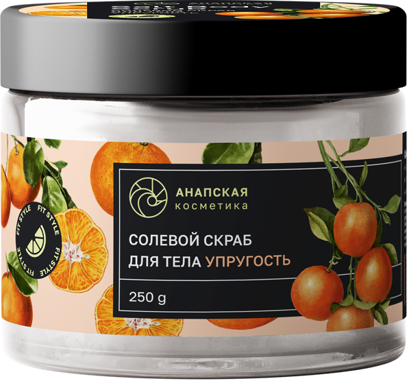 Изображение Скраб для тела солевой Анапская косметика упругость антицеллюлитный Фитстайл ЭКО п/у, 250 мл