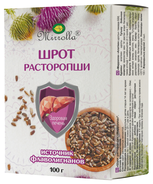 Изображение Шрот расторопши Миролла Миролла к/у, 100 шт