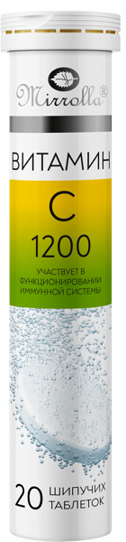 Изображение Комплекс витаминный Миролла витамин С 1200 Миролла к/у, 20 шт