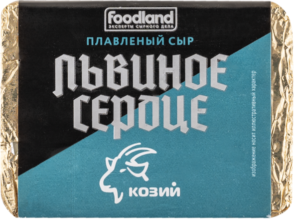 Изображение Сыр 35% плавленый Львиное сердце козий Семикаракорский СК м/у, 90 г