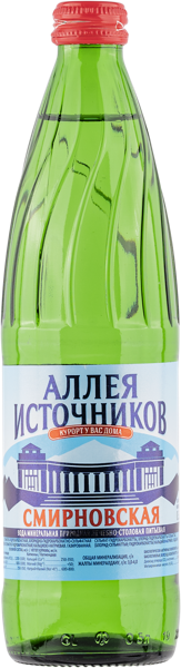 Изображение Мин вода газ рН 6,7 Аллея источников Смирновская лечебно-столовая Аква-Вайт п/б, 0,5 л