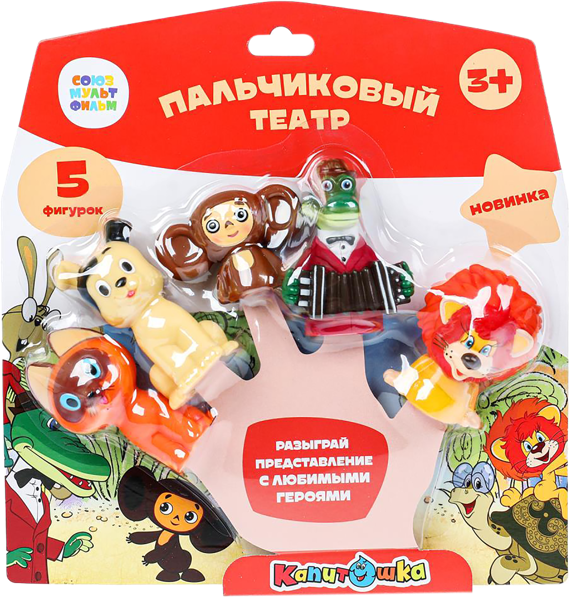 Изображение Игрушка для ванны Капитошка пальчик театр животные Шанту Сити к/у, 1 шт