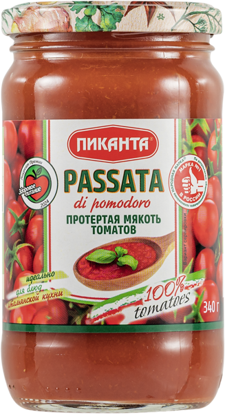 Изображение Соус томатный Пиканта пассата Вкусный продукт с/б, 340 г