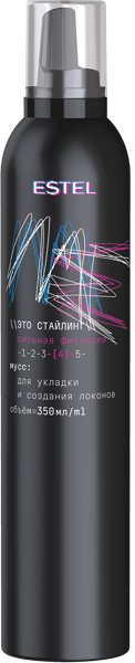 Изображение Мусс для волос фикс №4 Эстель ми сильная фиксация локоны Юникосметик ж/б, 350 мл