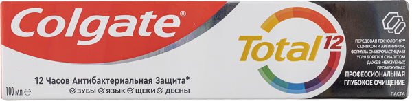 Изображение Зубная паста от кариеса Колгейт тотал 12 глубокое очищение Колгейт Палмолив к/у, 100 мл