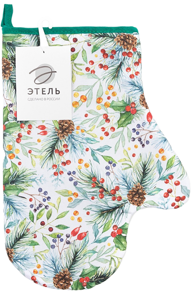 Изображение Прихватка 20*27см для горячего Этель кристмас гритингс варежка Иу Йоуда Импорт м/у, 1 шт