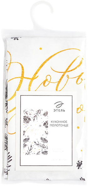 Изображение Полотенце 40*73см для кухни Этель мери кристмас кремовое ИП Симановский Е.А. , 1 шт