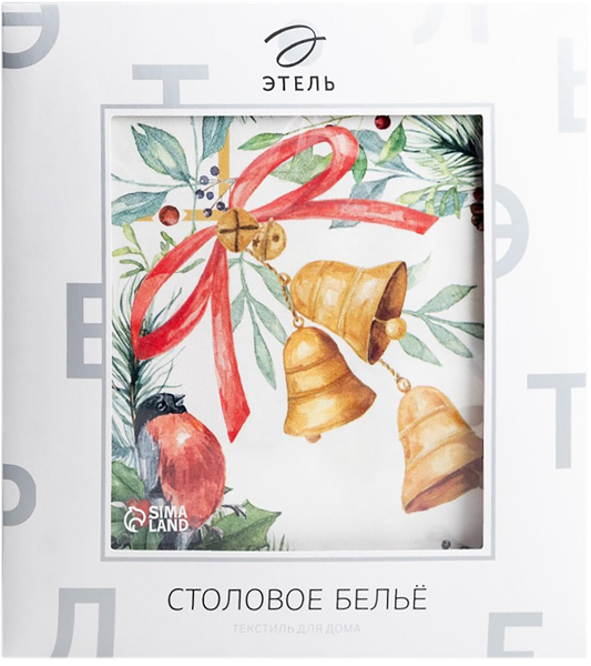 Изображение Скатерть 220см Этель кристмас белс кремовая ИП Симановский Е.А. к/у, 1 шт