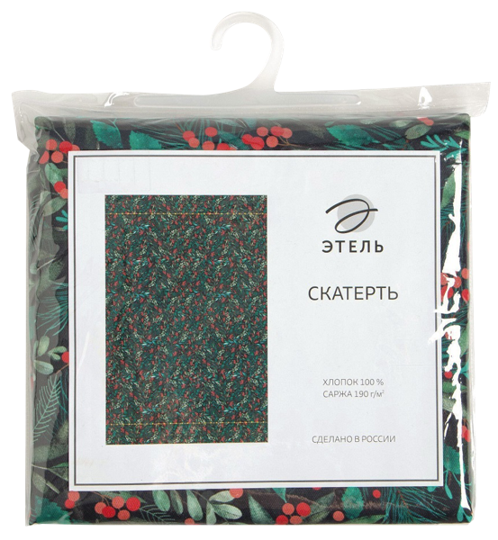 Изображение Скатерть 144*220см Этель винтер берри зеленая ИП Симановский Е.А. к/у, 1 шт