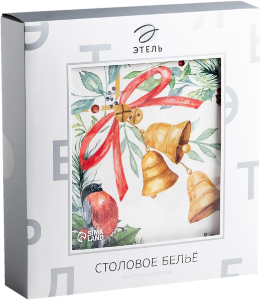 Изображение Скатерть 150*110см Этель кристмас белс кремовая ИП Симановский Е.А. к/у, 1 шт