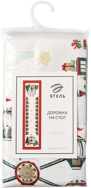 Изображение Дорожка 40*147см красная Этель новогодняя ярмарка ИП Симановский Е.А. м/у, 1 шт