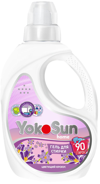 Изображение Средство для стирки жидкое Йокосан цветущий крокус универсал Азия Лайф п/у, 2,1 л
