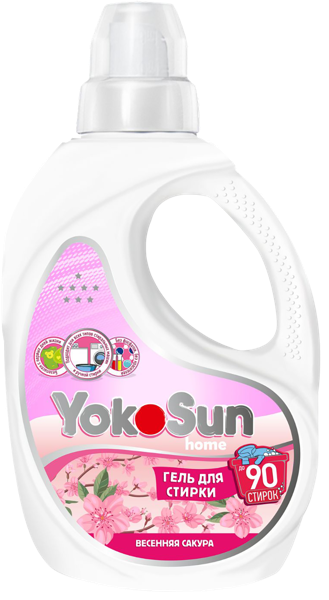 Изображение Средство для стирки жидкое Йокосан весенняя сакура универсал Азия Лайф п/у, 2,1 л