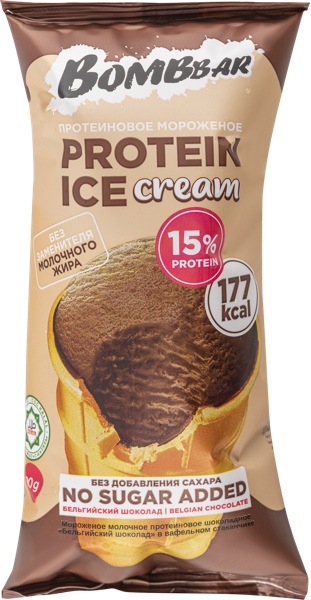 Изображение Мороженое в ваф.стакане Бомббар шоколадное протеин Фитнес Фуд м/у, 80 г