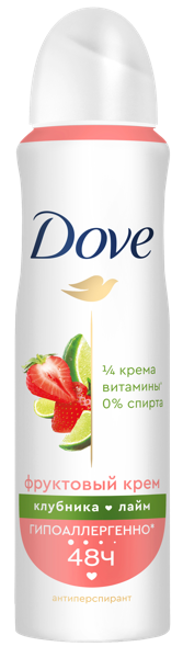 Изображение Дезодорант спрей женский Дав клубника лайм 48ч Юнилевер ж/б, 150 мл
