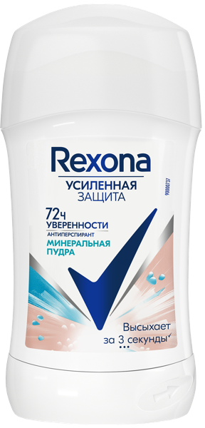 Изображение Антиперспирант стик женский Рексона минеральная пудра 72ч Юнилевер п/у, 40 мл