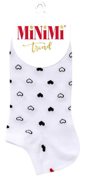 Изображение Носки женские размер 39-41 Миними тренд 4206 сердечки бьянк Миними к/у, 1 пара