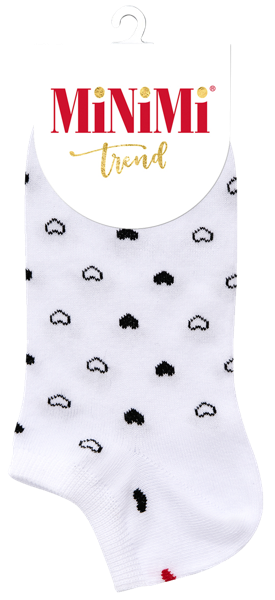 Изображение Носки женские размер 35-38 Миними тренд 4206 сердечки бьянк Миними к/у, 1 пара