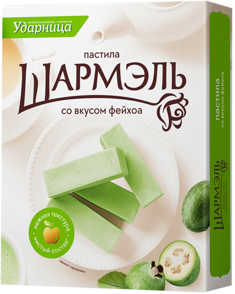 Изображение Пастила заварная Шармэль со вкусом фейхоа Ударница кор, 221 г