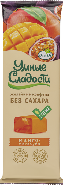 Изображение Конфеты желейные без сахара Умные сладости манго маракуйя Ди энд Ди м/у, 90 г