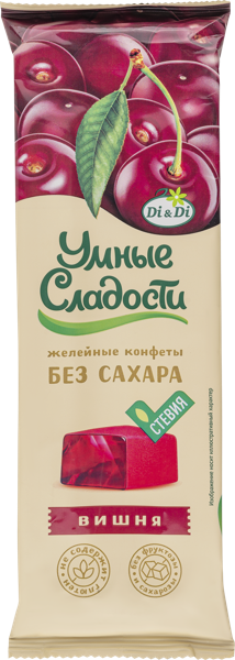 Изображение Конфеты желейные без сахара Умные сладости вишня Ди энд Ди м/у, 90 г