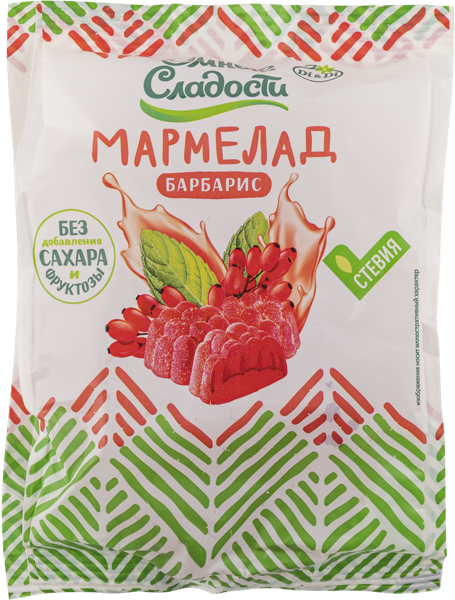 Изображение Мармелад без сахара Умные сладости барбарис Ди энд Ди м/у, 150 г