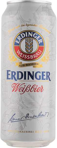 Изображение Пиво светлое Эль 5,3% н/ф Эрдингер вайзен Эрдингер ж/б, 0,5 л