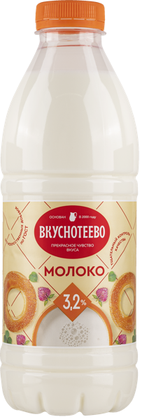 Изображение Молоко 3,2% Вкуснотеево Молвест п/б, 900 мл