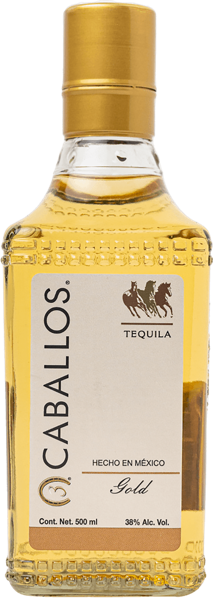 Изображение Текила Лос Кабальос голд 3 Кабальос с/б, 0,5 л