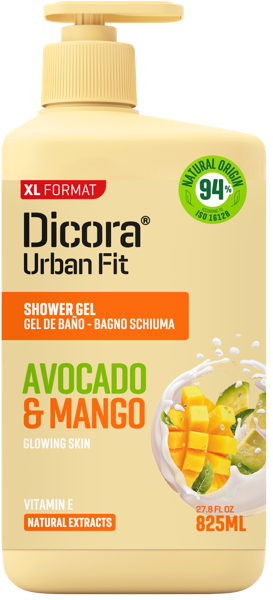 Изображение Гель для душа Дикора манго и авокадо Нувария Глобал п/у, 825 мл