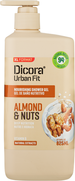 Изображение Гель для душа Дикора миндаль и орехи Нувария Глобал п/у, 825 мл