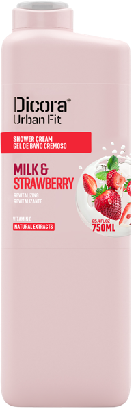 Изображение Гель для душа Дикора клубника и молоко Нувария Глобал п/у, 750 мл