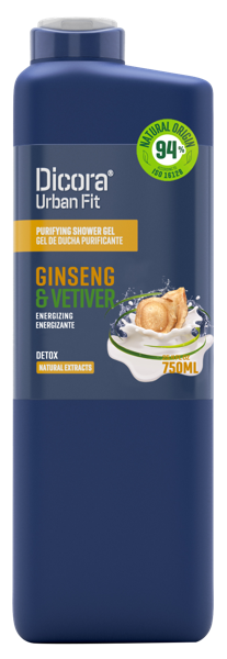 Изображение Гель для душа мужской Дикора ветивер женьшень Нувария Глобал п/у, 750 мл