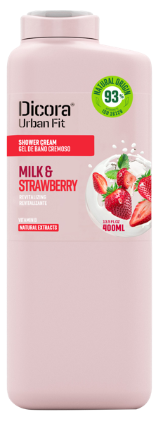 Изображение Гель для душа Дикора клубника и молоко Нувария Глобал п/у, 400 мл