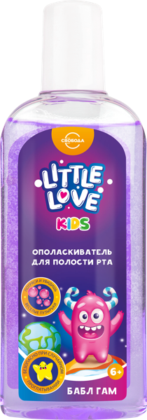 Изображение Ополаскиватель для рта 6+ Литтл лав бабл гам детский Свобода п/у, 300 мл