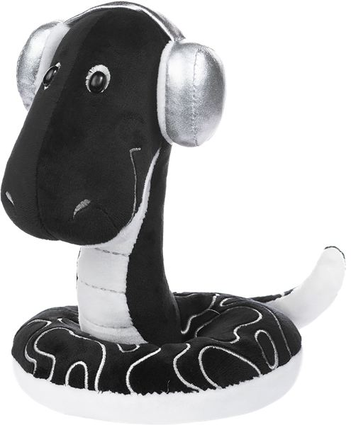 Изображение Мягкая игрушка 23 см Макси тойз змей диджей блэк Джангсу Сохо , 1 шт